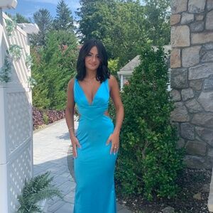 Gorgeous blue wedding guest dress XS